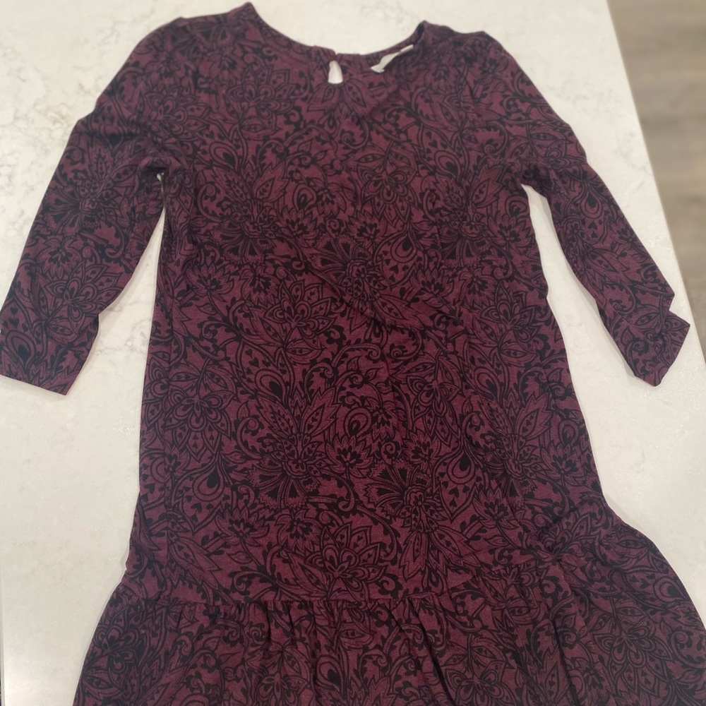 Loft dress maroon and black XSP